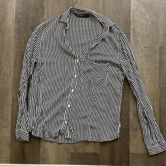 Zara Basic Striped Blouse - Picture 3 of 4